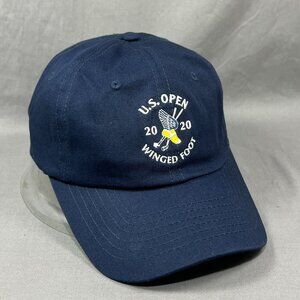 US Open Winged Foot Golf Strapback Hat Cap Navy Golfer Adjustable USGA Dad Mens